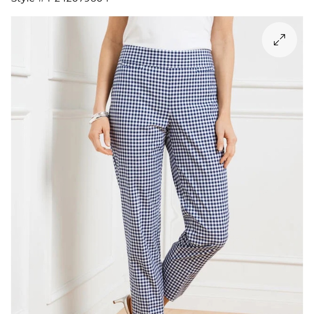 Talbots Blue and White Straight Leg Pants